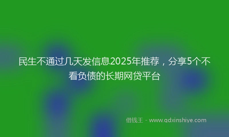 民生不通过几天发信息2025年推荐，分享5个不看负债的长期网贷平台
