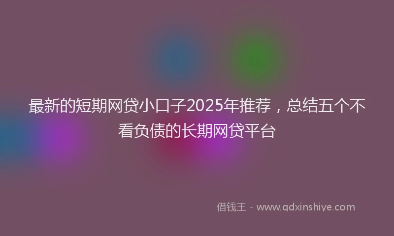 最新的短期网贷小口子2025年推荐，总结五个不看负债的长期网贷平台