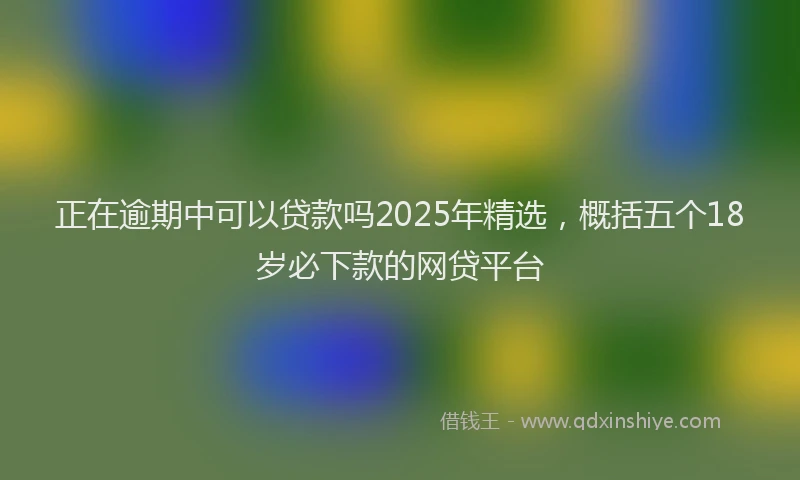 正在逾期中可以贷款吗2025年精选，概括五个18岁必下款的网贷平台