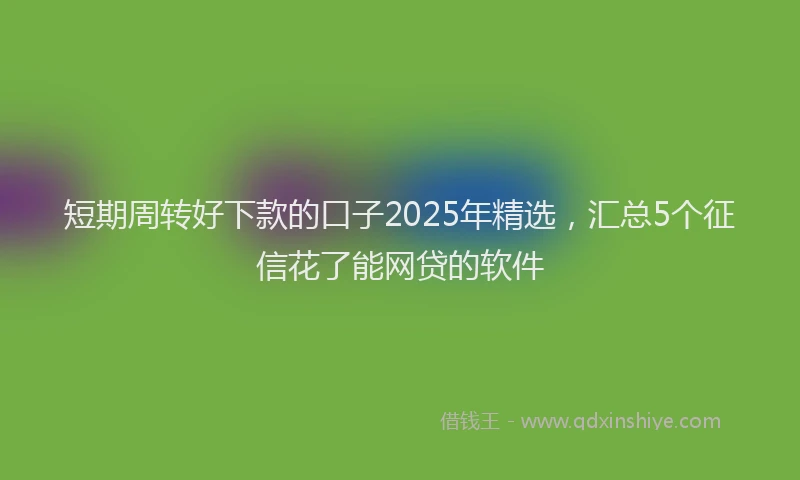 短期周转好下款的口子2025年精选，汇总5个征信花了能网贷的软件