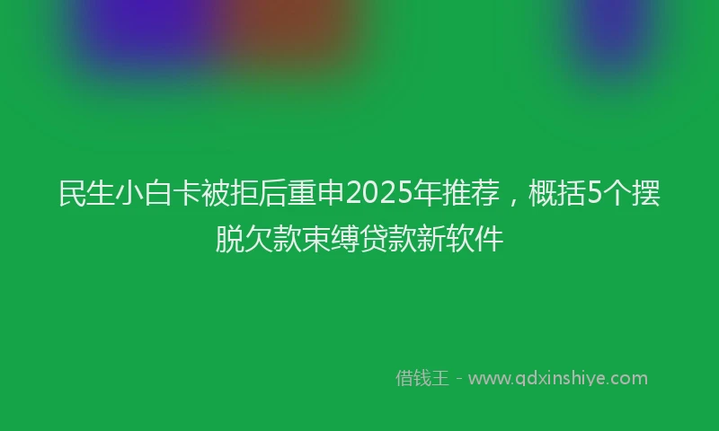 民生小白卡被拒后重申2025年推荐，概括5个摆脱欠款束缚贷款新软件