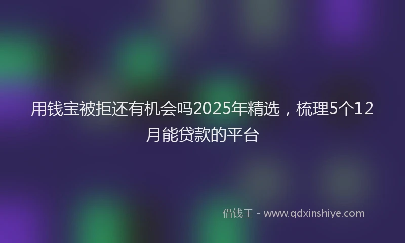 用钱宝被拒还有机会吗2025年精选，梳理5个12月能贷款的平台