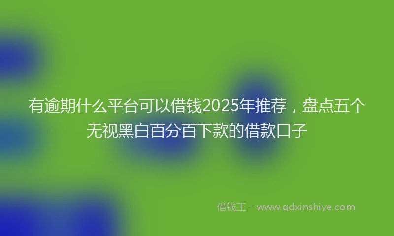 有逾期什么平台可以借钱2025年推荐，盘点五个无视黑白百分百下款的借款口子