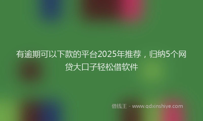 有逾期可以下款的平台2025年推荐，归纳5个网贷大口子轻松借软件