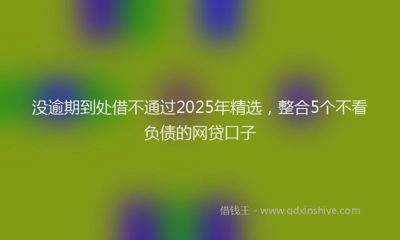 没逾期到处借不通过2025年精选，整合5个不看负债的网贷口子