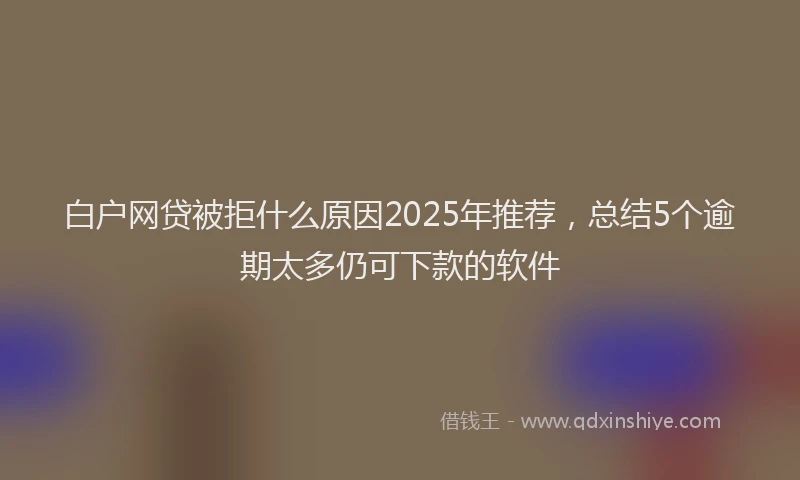 白户网贷被拒什么原因2025年推荐，总结5个逾期太多仍可下款的软件