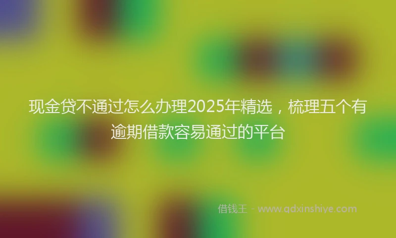 现金贷不通过怎么办理2025年精选，梳理五个有逾期借款容易通过的平台