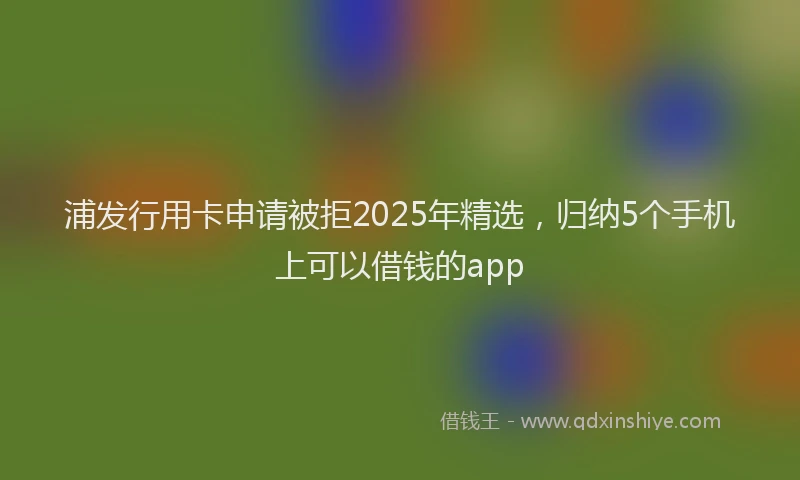 浦发行用卡申请被拒2025年精选，归纳5个手机上可以借钱的app