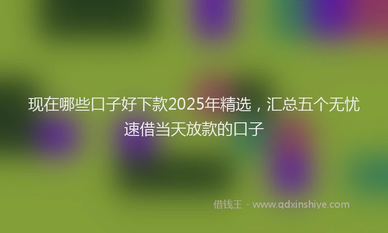现在哪些口子好下款2025年精选，汇总五个无忧速借当天放款的口子