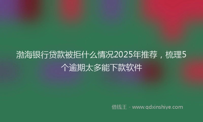 渤海银行贷款被拒什么情况2025年推荐，梳理5个逾期太多能下款软件