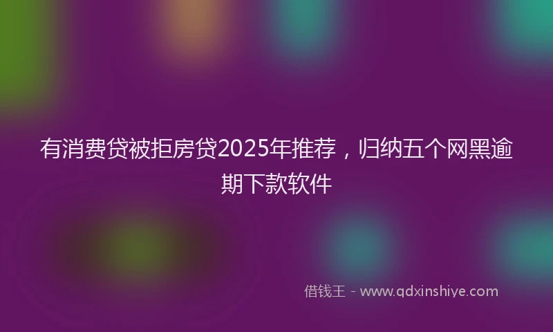 有消费贷被拒房贷2025年推荐，归纳五个网黑逾期下款软件