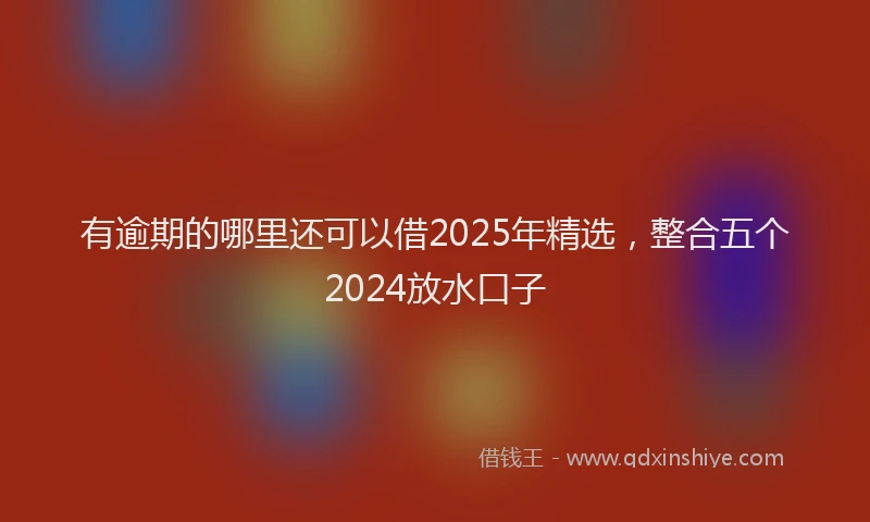 有逾期的哪里还可以借2025年精选，整合五个2024放水口子
