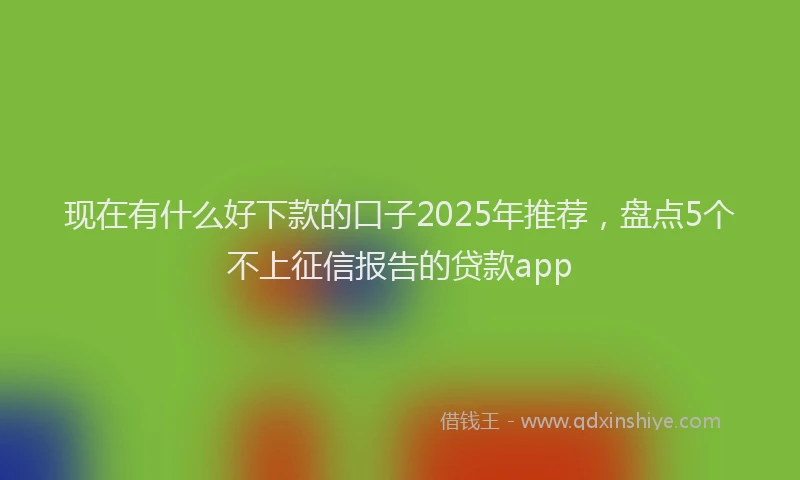 现在有什么好下款的口子2025年推荐，盘点5个不上征信报告的贷款app