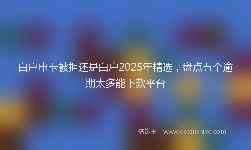 白户申卡被拒还是白户2025年精选，盘点五个逾期太多能下款平台