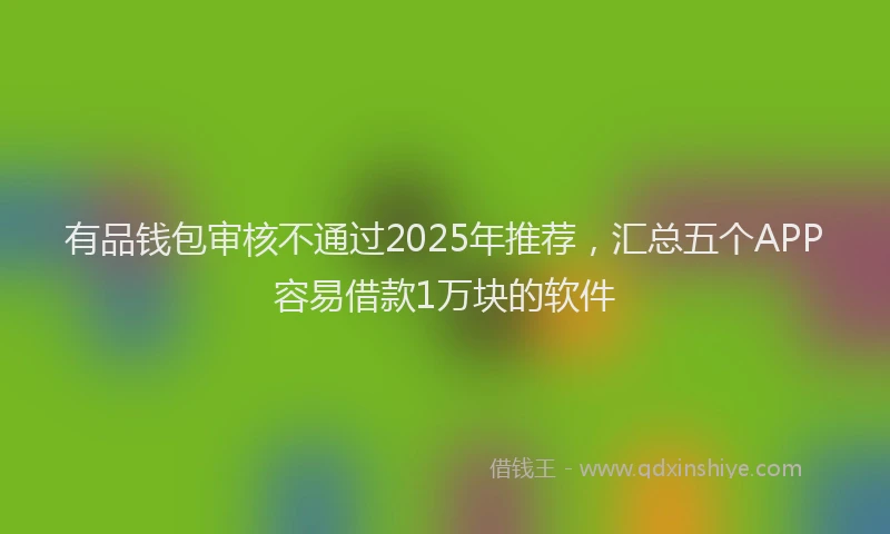 有品钱包审核不通过2025年推荐，汇总五个APP容易借款1万块的软件