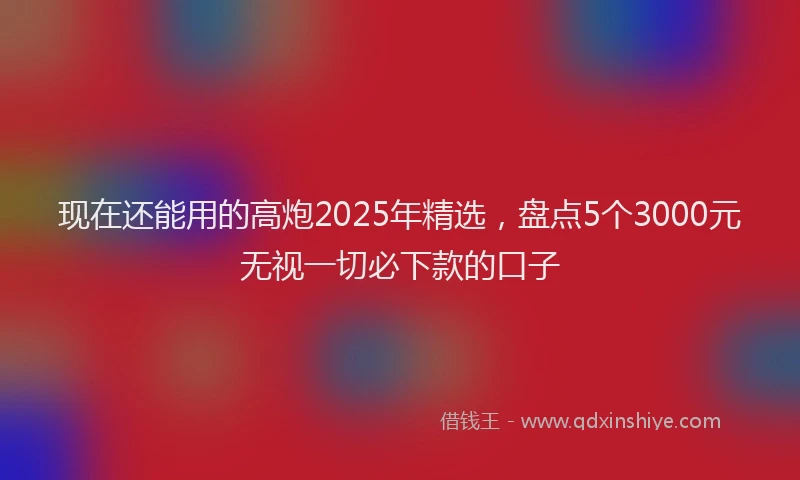 现在还能用的高炮2025年精选，盘点5个3000元无视一切必下款的口子