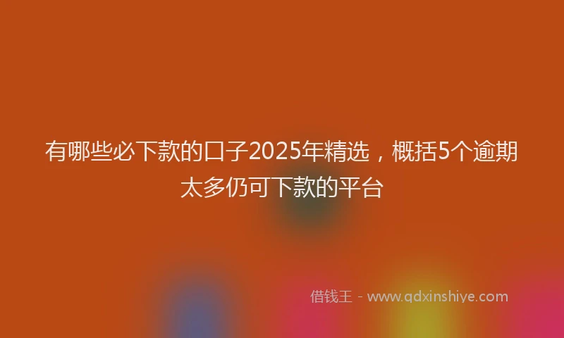 有哪些必下款的口子2025年精选，概括5个逾期太多仍可下款的平台