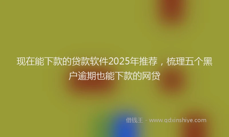 现在能下款的贷款软件2025年推荐，梳理五个黑户逾期也能下款的网贷