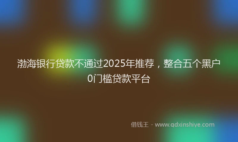 渤海银行贷款不通过2025年推荐，整合五个黑户0门槛贷款平台