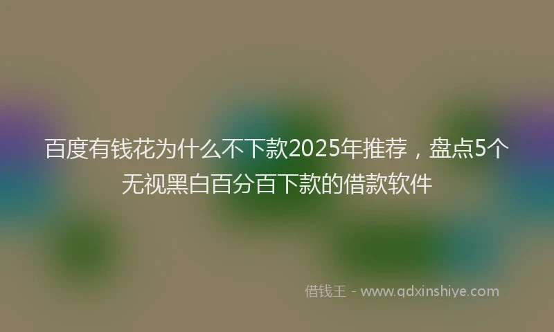 百度有钱花为什么不下款2025年推荐，盘点5个无视黑白百分百下款的借款软件