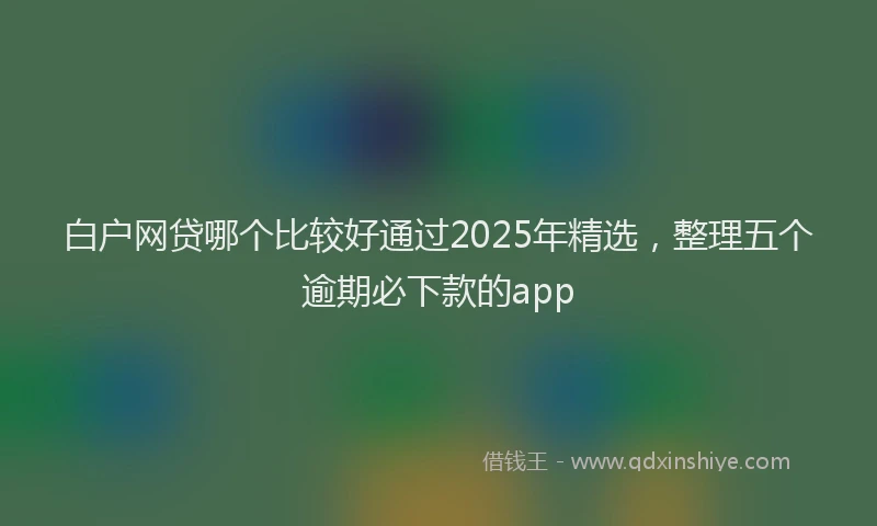 白户网贷哪个比较好通过2025年精选，整理五个逾期必下款的app