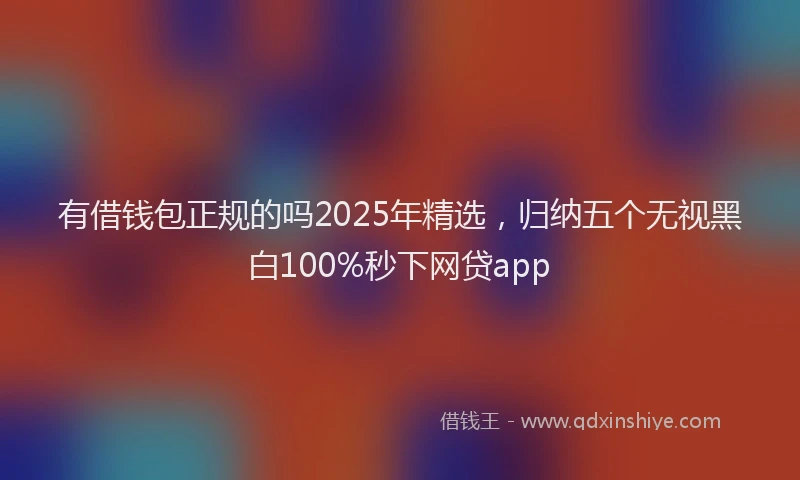 有借钱包正规的吗2025年精选，归纳五个无视黑白100%秒下网贷app