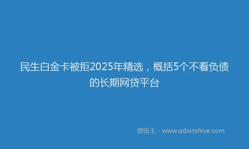 民生白金卡被拒2025年精选，概括5个不看负债的长期网贷平台