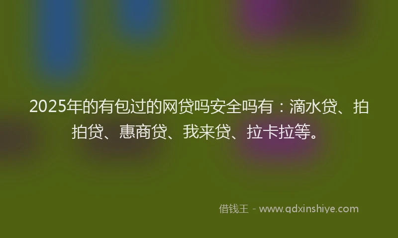 2025年的有包过的网贷吗安全吗有：滴水贷、拍拍贷、惠商贷、我来贷、拉卡拉等。