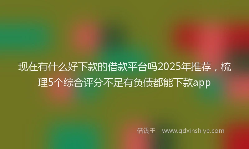 现在有什么好下款的借款平台吗2025年推荐，梳理5个综合评分不足有负债都能下款app
