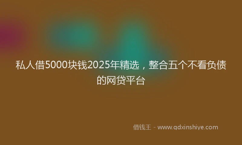 私人借5000块钱2025年精选，整合五个不看负债的网贷平台