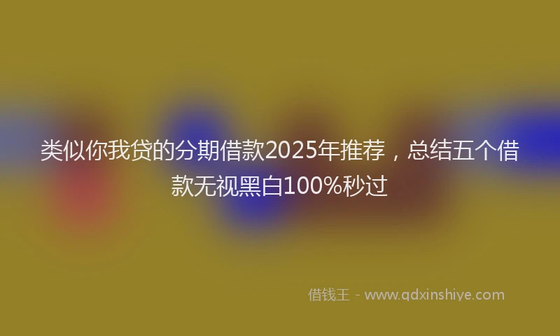 类似你我贷的分期借款2025年推荐，总结五个借款无视黑白100%秒过