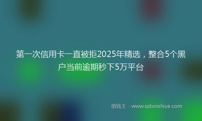 第一次信用卡一直被拒2025年精选，整合5个黑户当前逾期秒下5万平台