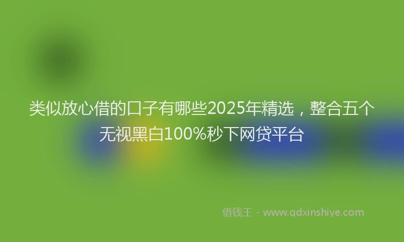 类似放心借的口子有哪些2025年精选，整合五个无视黑白100%秒下网贷平台