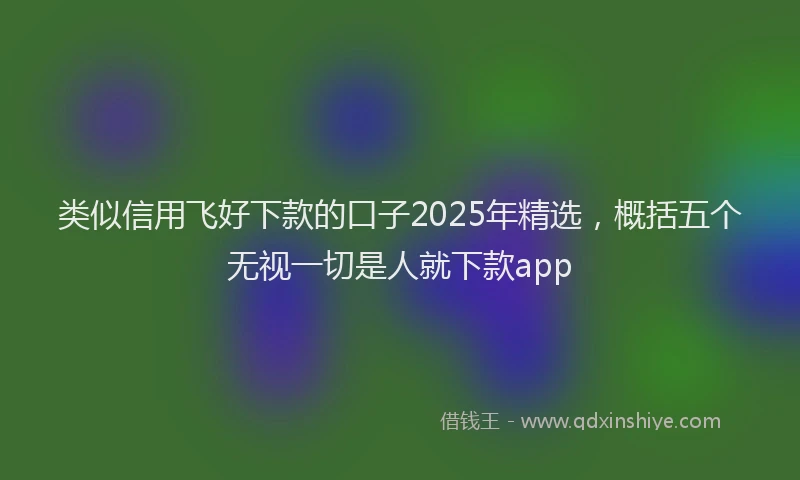 类似信用飞好下款的口子2025年精选，概括五个无视一切是人就下款app
