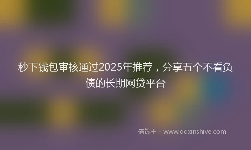 秒下钱包审核通过2025年推荐，分享五个不看负债的长期网贷平台
