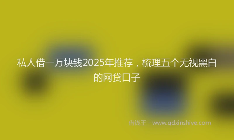 私人借一万块钱2025年推荐，梳理五个无视黑白的网贷口子