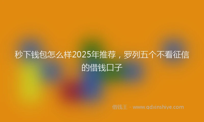 秒下钱包怎么样2025年推荐，罗列五个不看征信的借钱口子