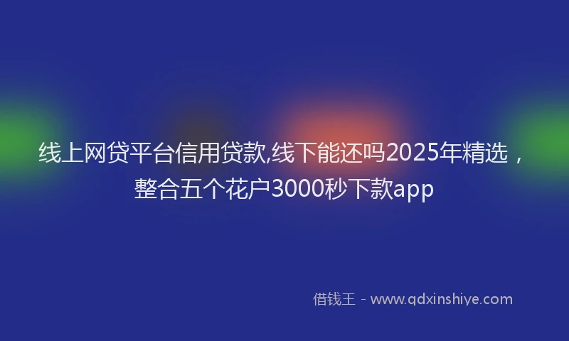 线上网贷平台信用贷款,线下能还吗2025年精选，整合五个花户3000秒下款app