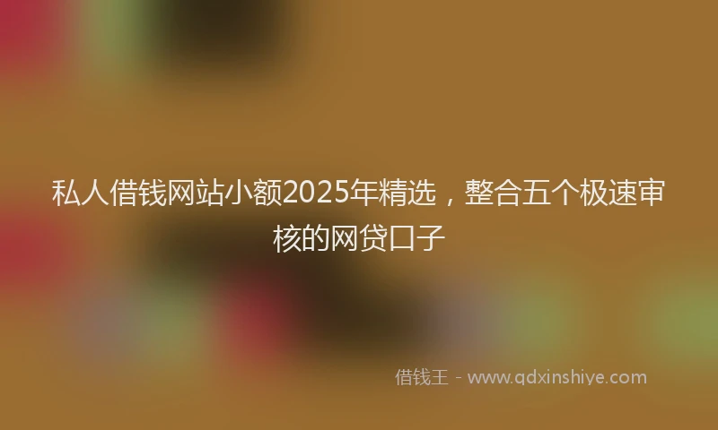 私人借钱网站小额2025年精选，整合五个极速审核的网贷口子