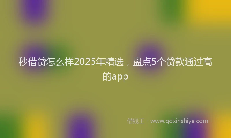秒借贷怎么样2025年精选，盘点5个贷款通过高的app