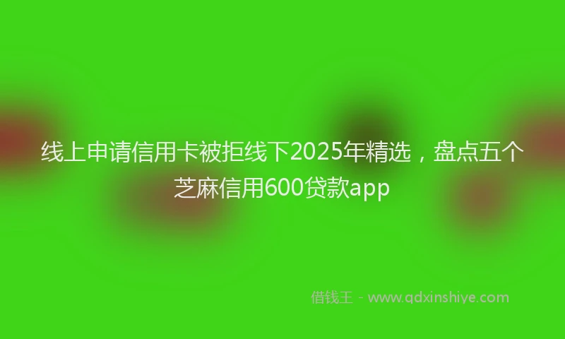 线上申请信用卡被拒线下2025年精选，盘点五个芝麻信用600贷款app