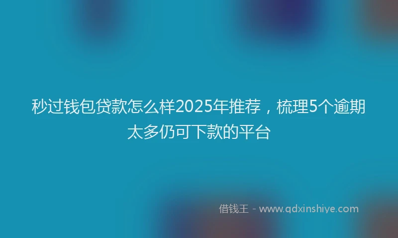 秒过钱包贷款怎么样2025年推荐，梳理5个逾期太多仍可下款的平台