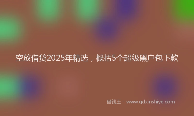 空放借贷2025年精选，概括5个超级黑户包下款