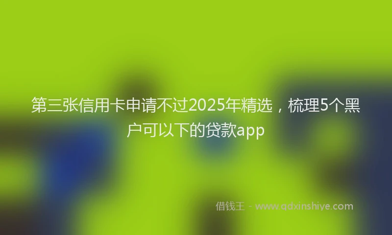 第三张信用卡申请不过2025年精选，梳理5个黑户可以下的贷款app