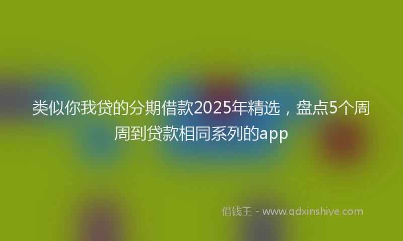类似你我贷的分期借款2025年精选，盘点5个周周到贷款相同系列的app