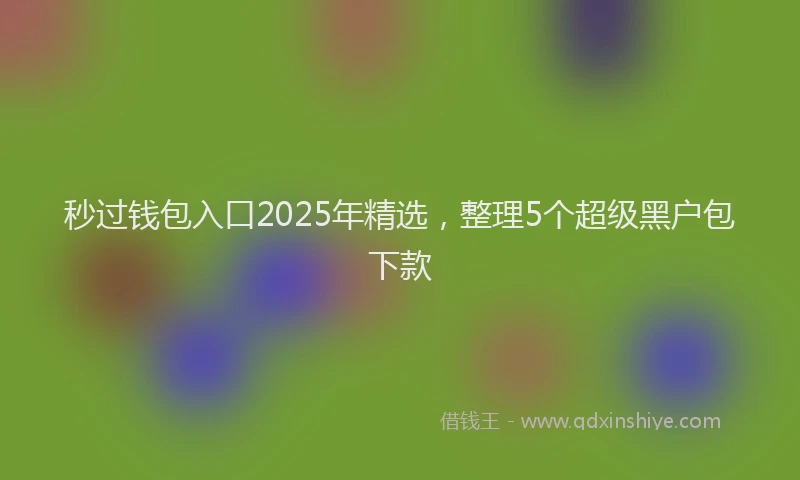秒过钱包入口2025年精选，整理5个超级黑户包下款