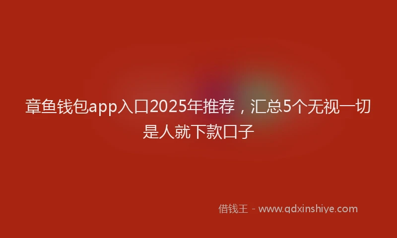 章鱼钱包app入口2025年推荐，汇总5个无视一切是人就下款口子