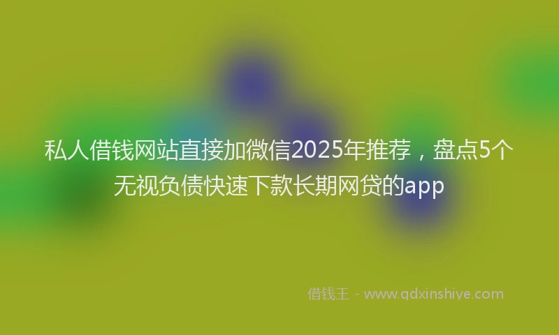 私人借钱网站直接加微信2025年推荐，盘点5个无视负债快速下款长期网贷的app