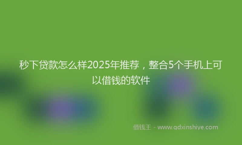 秒下贷款怎么样2025年推荐，整合5个手机上可以借钱的软件
