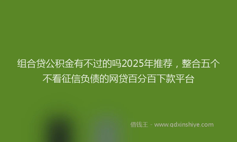 组合贷公积金有不过的吗2025年推荐，整合五个不看征信负债的网贷百分百下款平台